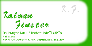 kalman finster business card